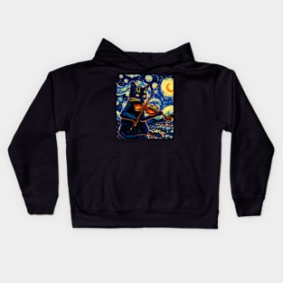 Cat Starry Night Stellar Stories Kids Hoodie